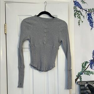 FP Movement by Free People Gray Long Sleeve Top